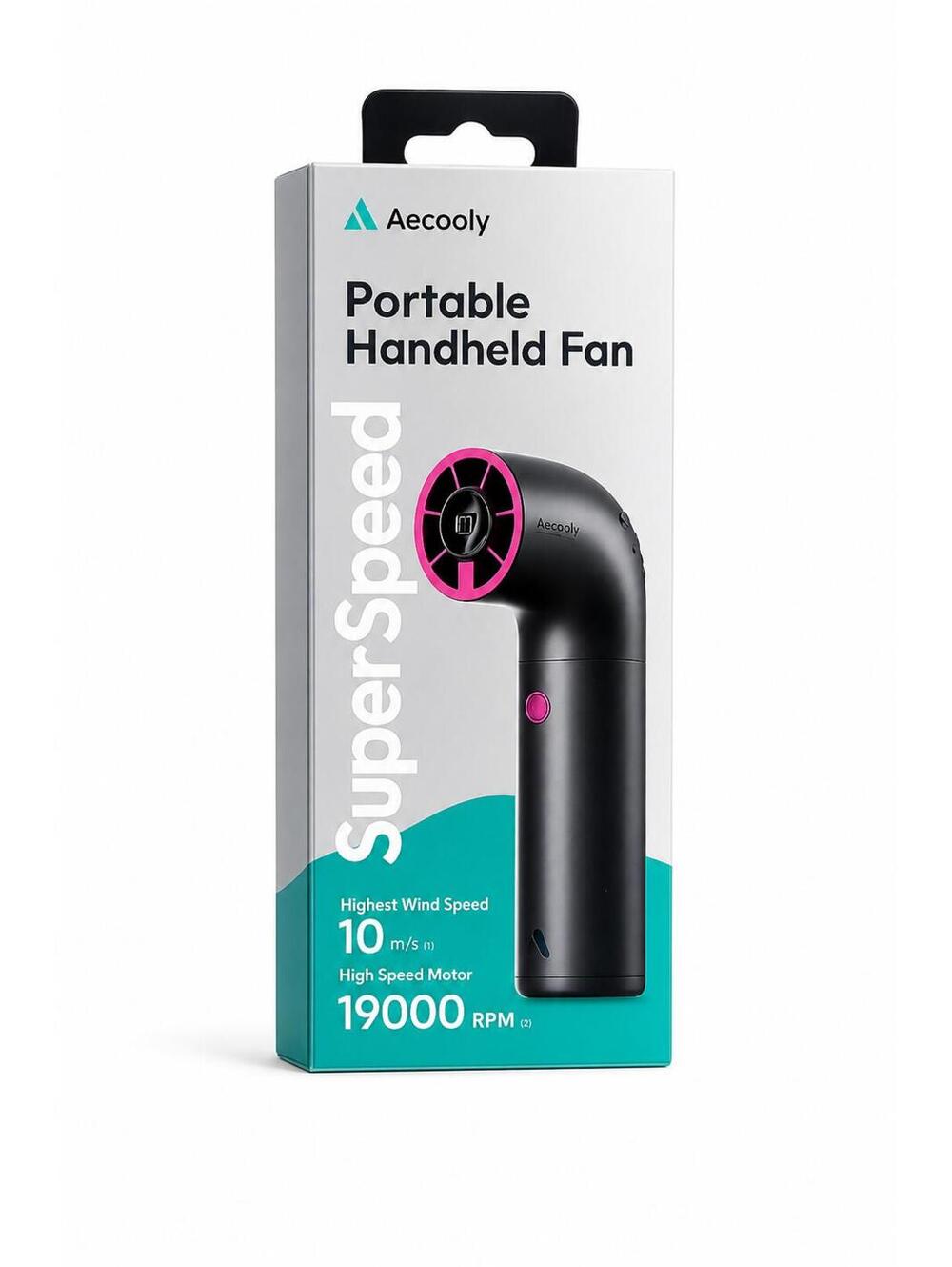 2/$40 Aecooly Portable Handheld Fan USB-C Rechargeable SuperSpeed 19000RPM | NIB